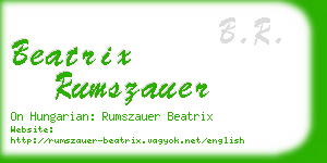 beatrix rumszauer business card